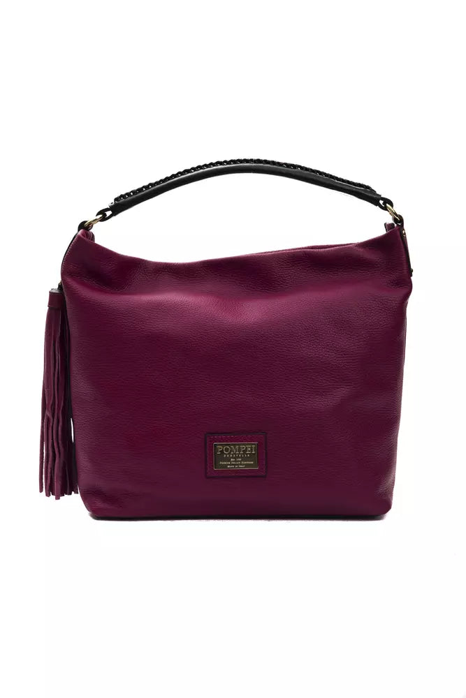 Elegant Burgundy Leather Shoulder Bag