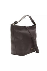 Elegant Leather Shoulder Bag in Brown