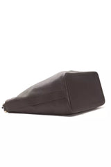 Elegant Leather Shoulder Bag in Brown