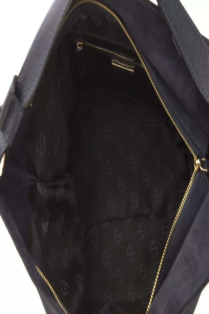 Chic Gray Leather Shoulder Bag