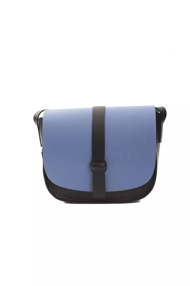 Elegant Blue Leather Crossbody Bag