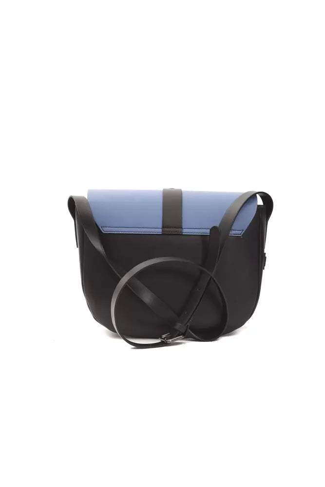 Elegant Blue Leather Crossbody Bag
