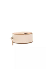 Elegant Small Oval Leather Crossbody Bag