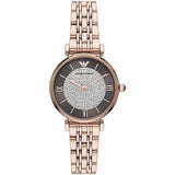 Elegante reloj de damas rosa de oro rosa